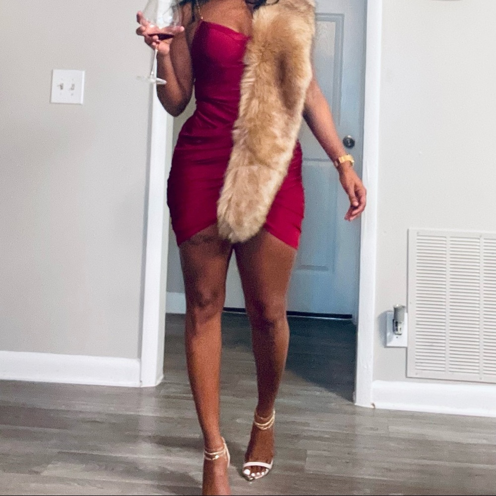Chain strap bodycon dress